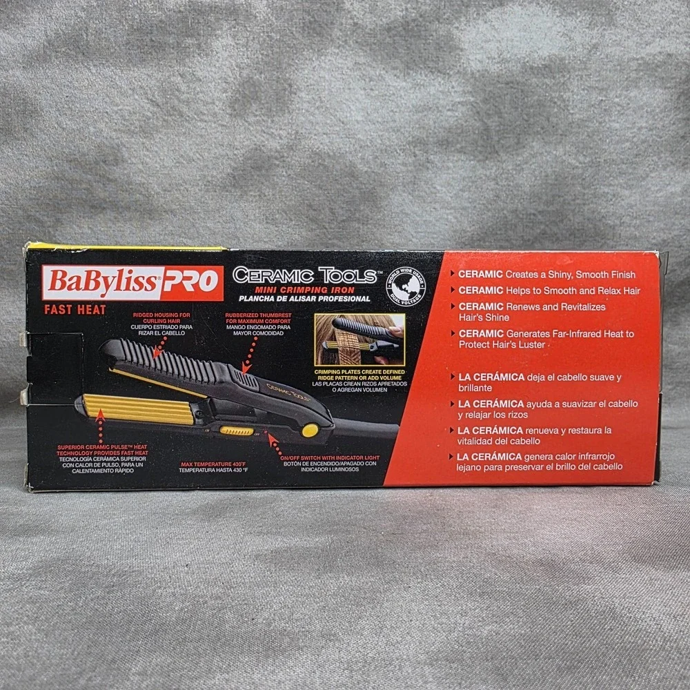BaByliss Pro Ceramic Tools Mini Crimping Iron 5/8